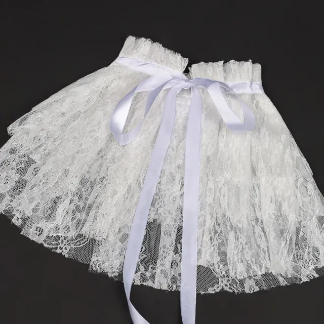 Halloween Lace Lolita Detachable Collar with Gem Bow detail 16
