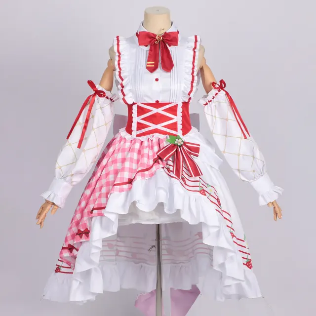 Women's Halloween Lolita Cake Dress Strawberry Stage Cosplay detail 1