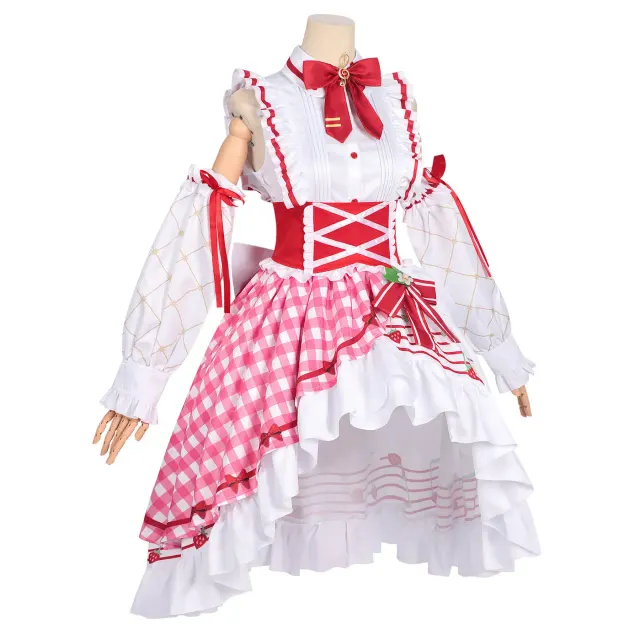 Women's Halloween Lolita Cake Dress Strawberry Stage Cosplay detail 3