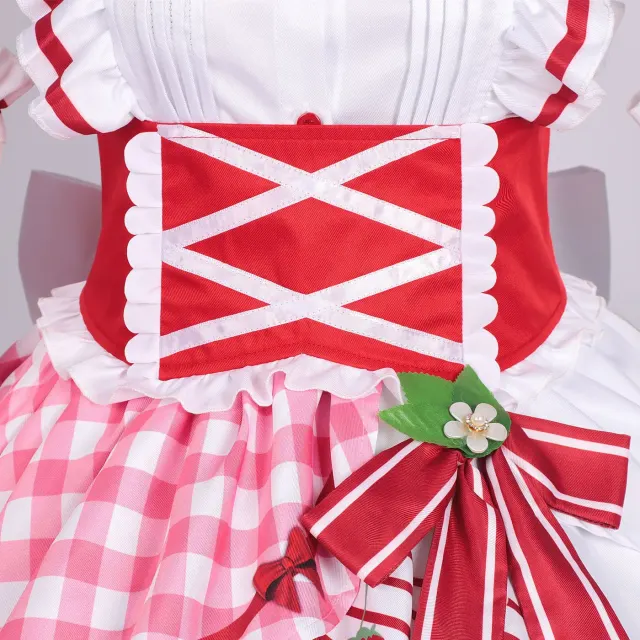 Women's Halloween Lolita Cake Dress Strawberry Stage Cosplay detail 6