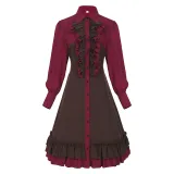 Court Style Corset Dress - Red