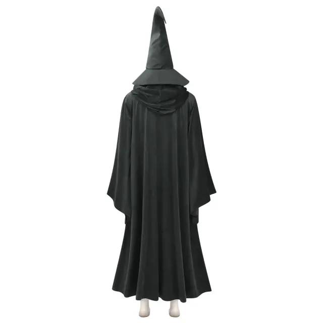 Halloween Medieval Hooded Velvet Robe Wizard Cosplay Costume detail 17