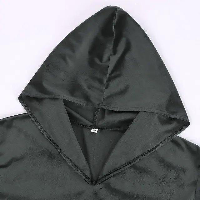 Halloween Medieval Hooded Velvet Robe Wizard Cosplay Costume detail 18