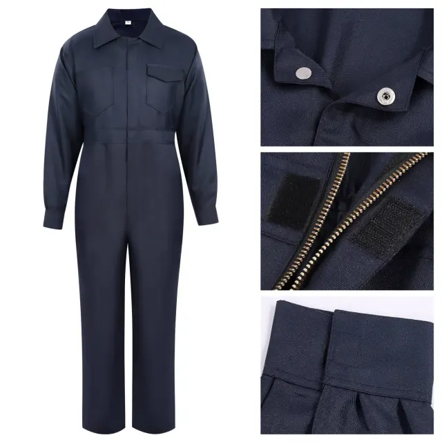 Workwear-style Michael Myers cosplay jumpsuit for Halloween, available for kids and adults.