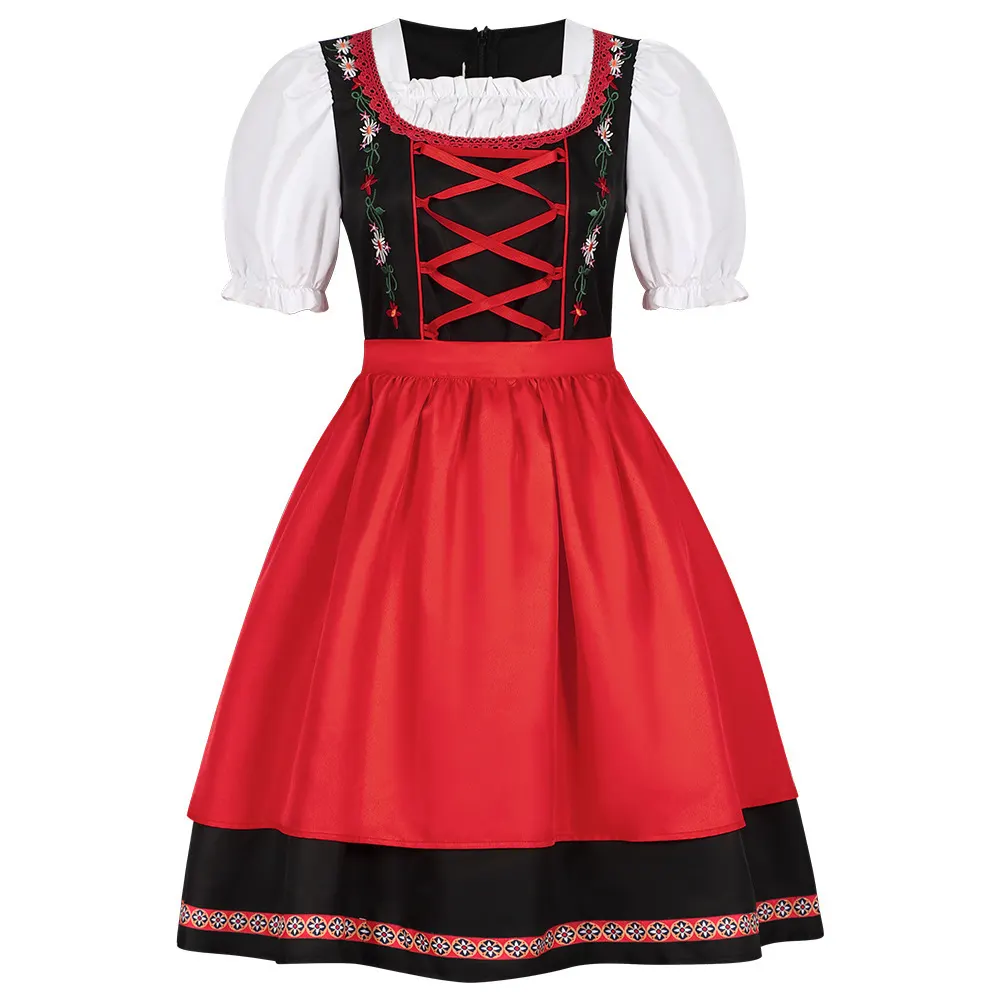 Halloween Oktoberfest Embroidered Beer Dress Cosplay Costume detail 2
