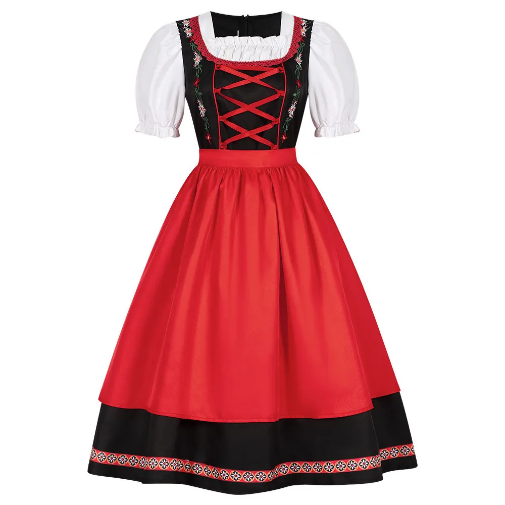 Halloween Oktoberfest Embroidered Beer Dress Cosplay Costume detail 4