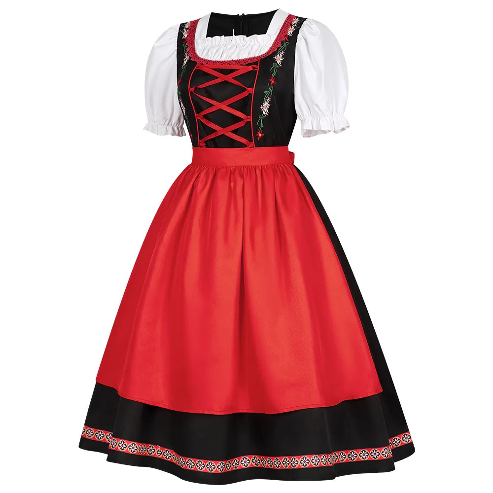 Halloween Oktoberfest Embroidered Beer Dress Cosplay Costume detail 5