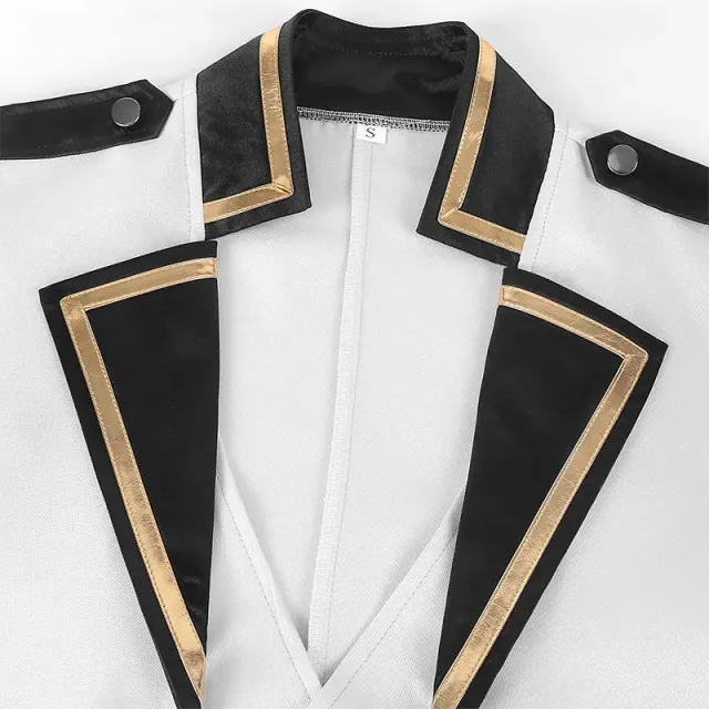 Halloween Punk Tailcoat Medieval Cosplay Stage Costume detail 4