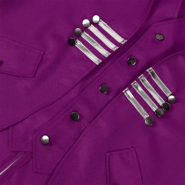 Halloween Punk Tailcoat Medieval Cosplay Stage Costume detail 13