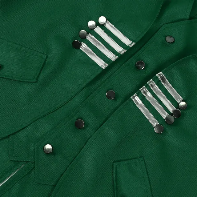 Halloween Punk Tailcoat Medieval Cosplay Stage Costume detail 20