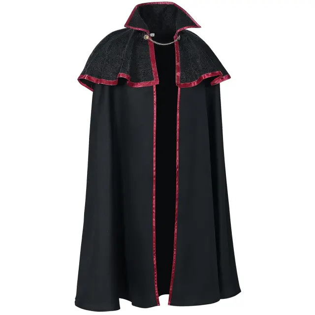 Halloween Royal Hooded Cape with Beaded Chain Details detail 2