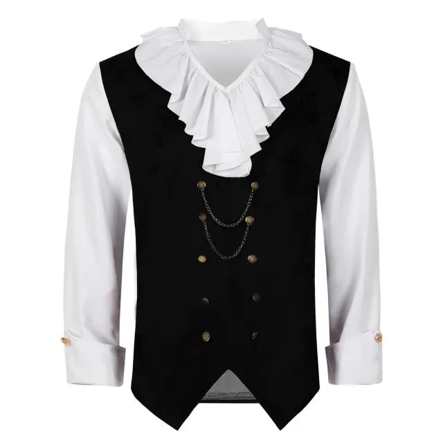 Halloween Royal Hooded Cape with Beaded Chain Details detail 10