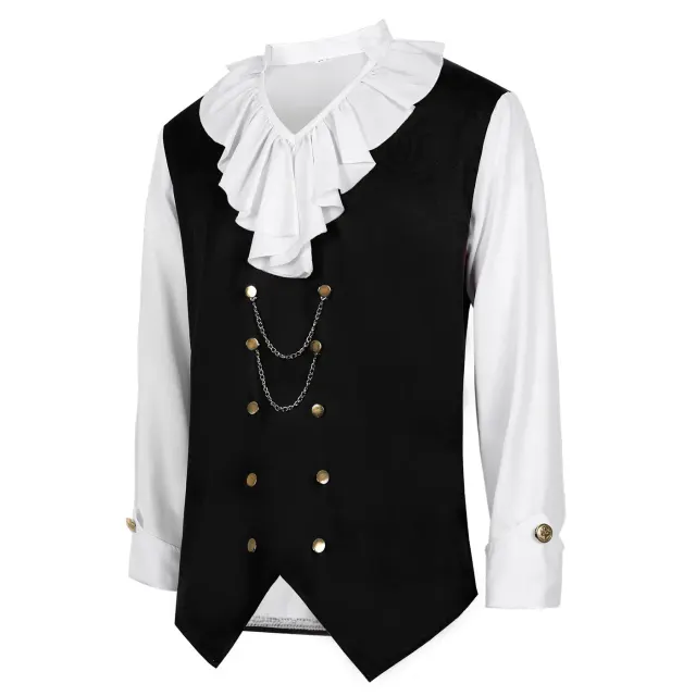 Halloween Royal Hooded Cape with Beaded Chain Details detail 11