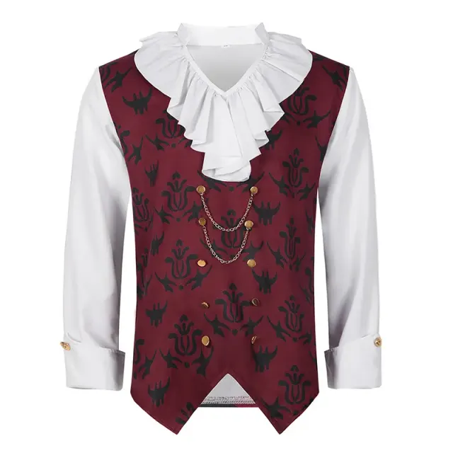 Halloween Royal Hooded Cape with Beaded Chain Details detail 13