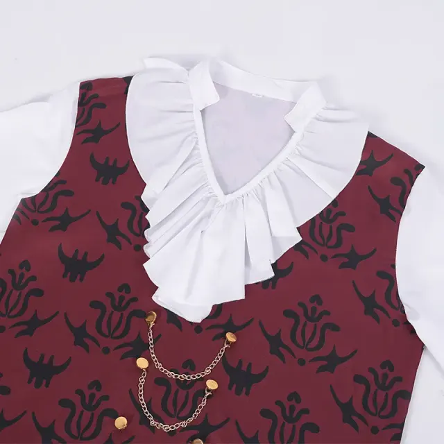 Halloween Royal Hooded Cape with Beaded Chain Details detail 16