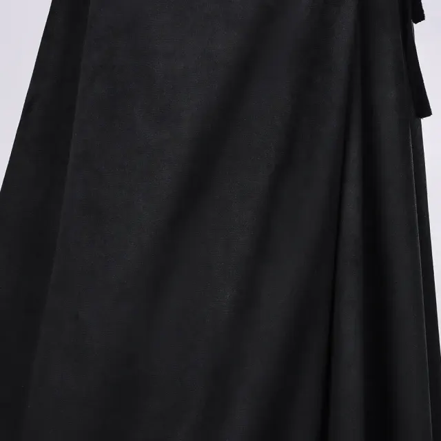 Halloween Witch Velvet Wrap Dress V-Neck Short Sleeve Cosplay Costume detail 5