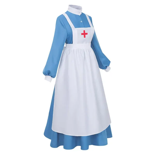 Historical Civil War Nurse Costume Dress for Halloween Cosplay detail 3