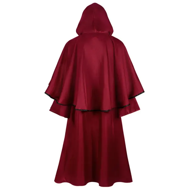 Hooded Halloween Cosplay Robe Cloak for Medieval Dark Wizard detail 3