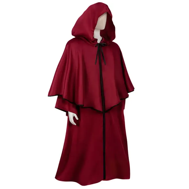 Hooded Halloween Cosplay Robe Cloak for Medieval Dark Wizard detail 4