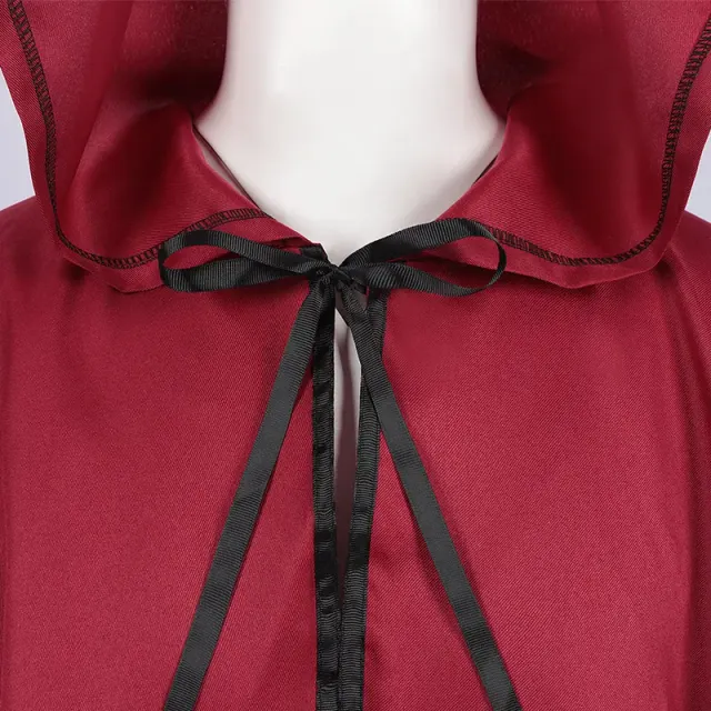 Hooded Halloween Cosplay Robe Cloak for Medieval Dark Wizard detail 6