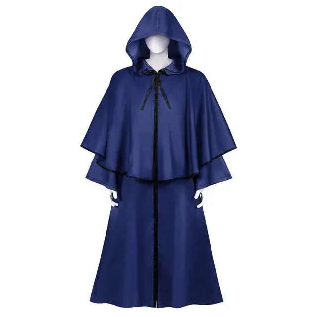Hooded Halloween Cosplay Robe Cloak for Medieval Dark Wizard detail 12
