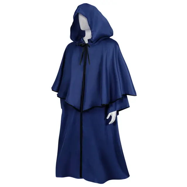 Hooded Halloween Cosplay Robe Cloak for Medieval Dark Wizard detail 14