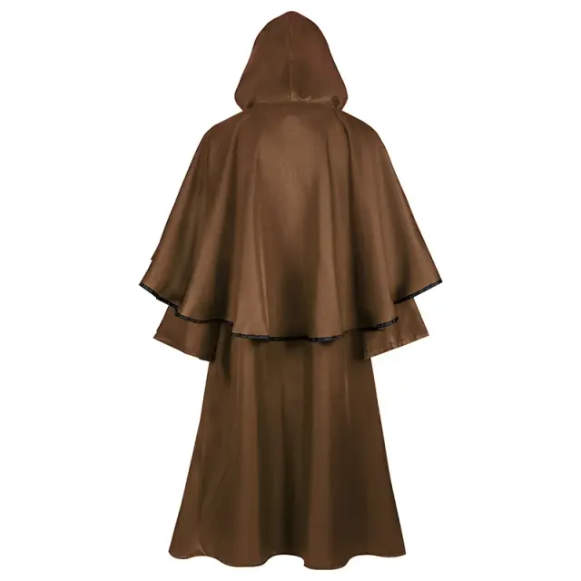 Hooded Halloween Cosplay Robe Cloak for Medieval Dark Wizard detail 19
