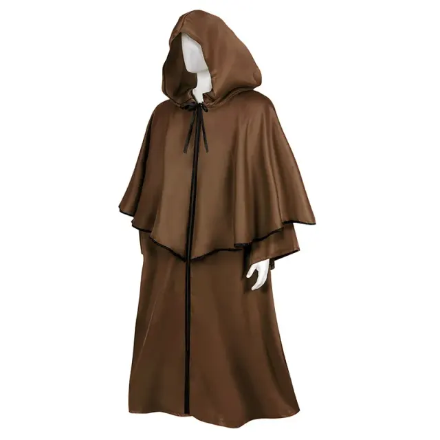 Hooded Halloween Cosplay Robe Cloak for Medieval Dark Wizard detail 20