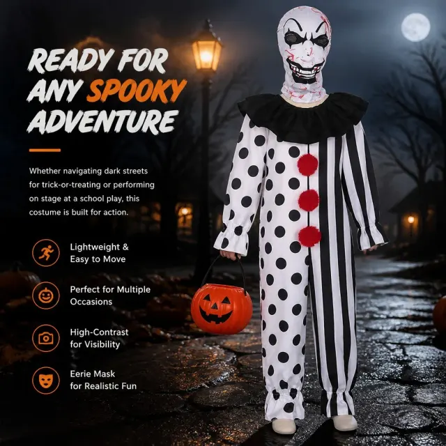 Horror-Clown-Halloween-Cosplay-Kostüm Detail 7