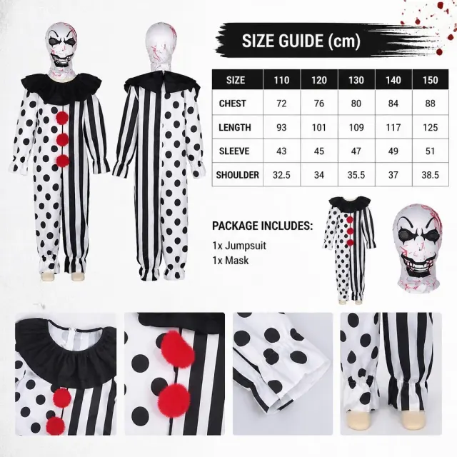 Horror-Clown-Halloween-Cosplay-Kostüm Detail 9
