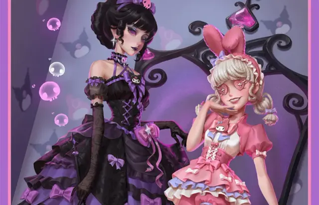 detalle de Disfraz cosplay y peluca de Bloody Queen My Melody de Identity V 6