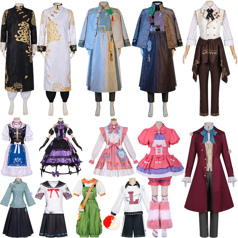 Identity V Bloody Queen My Melody cosplay costume with wig and accessories in a full set display.