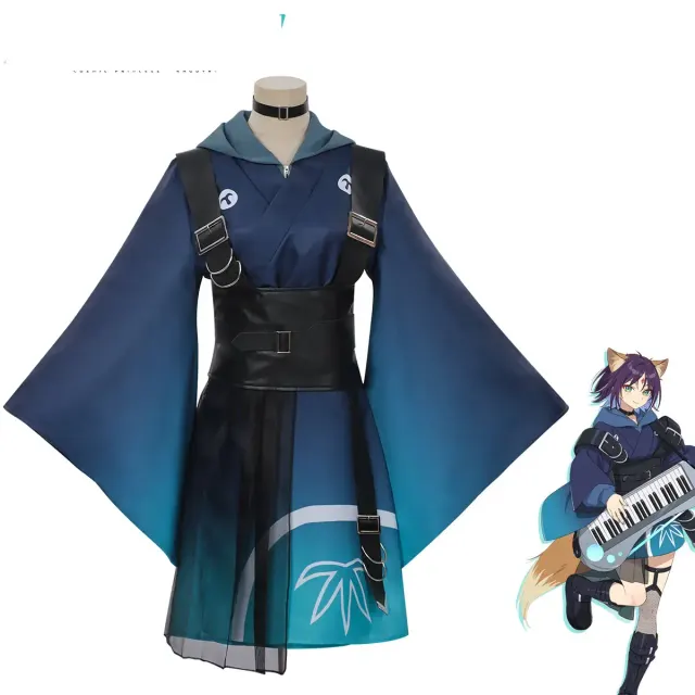 Iroha cosplay costume full set featuring a long-sleeve printed jacket and long pants in the in-stock style.