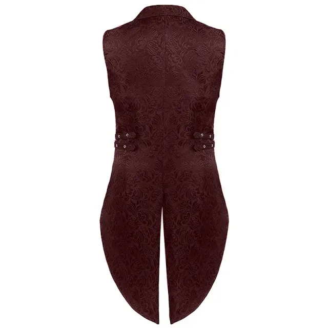 Jacquard Steampunk Vest for Victorian Stage Costume detail 13