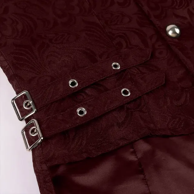 Jacquard Steampunk Vest for Victorian Stage Costume detail 14