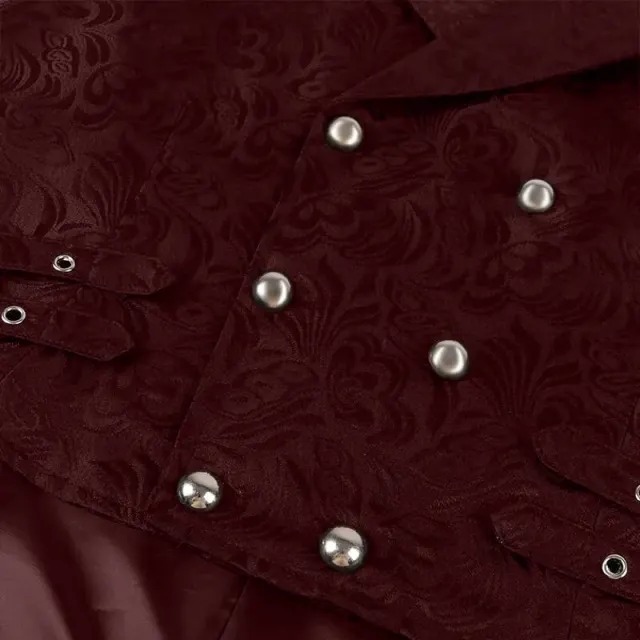 Jacquard Steampunk Vest for Victorian Stage Costume detail 16
