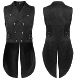 Jacquard Steampunk Vest - Black