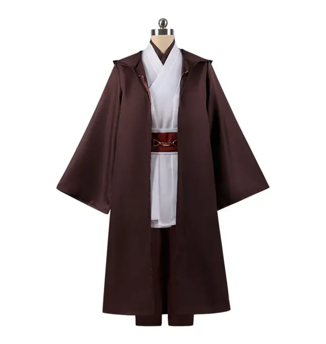 Jedi-Style Hooded Cosplay Cape for Kids and Adults detail 4