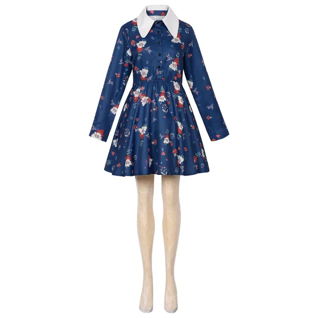 Costume cosplay robe à fleurs Harley Quinn Joker 2 pour Halloween détail 1