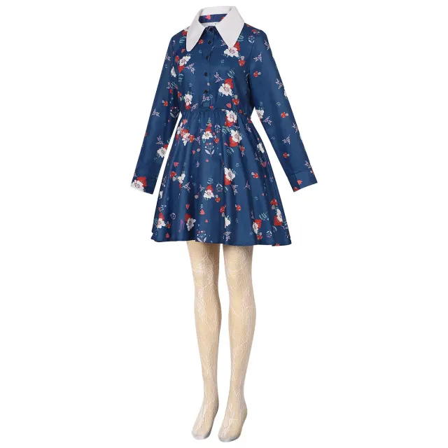 Costume cosplay robe à fleurs Harley Quinn Joker 2 pour Halloween détail 2
