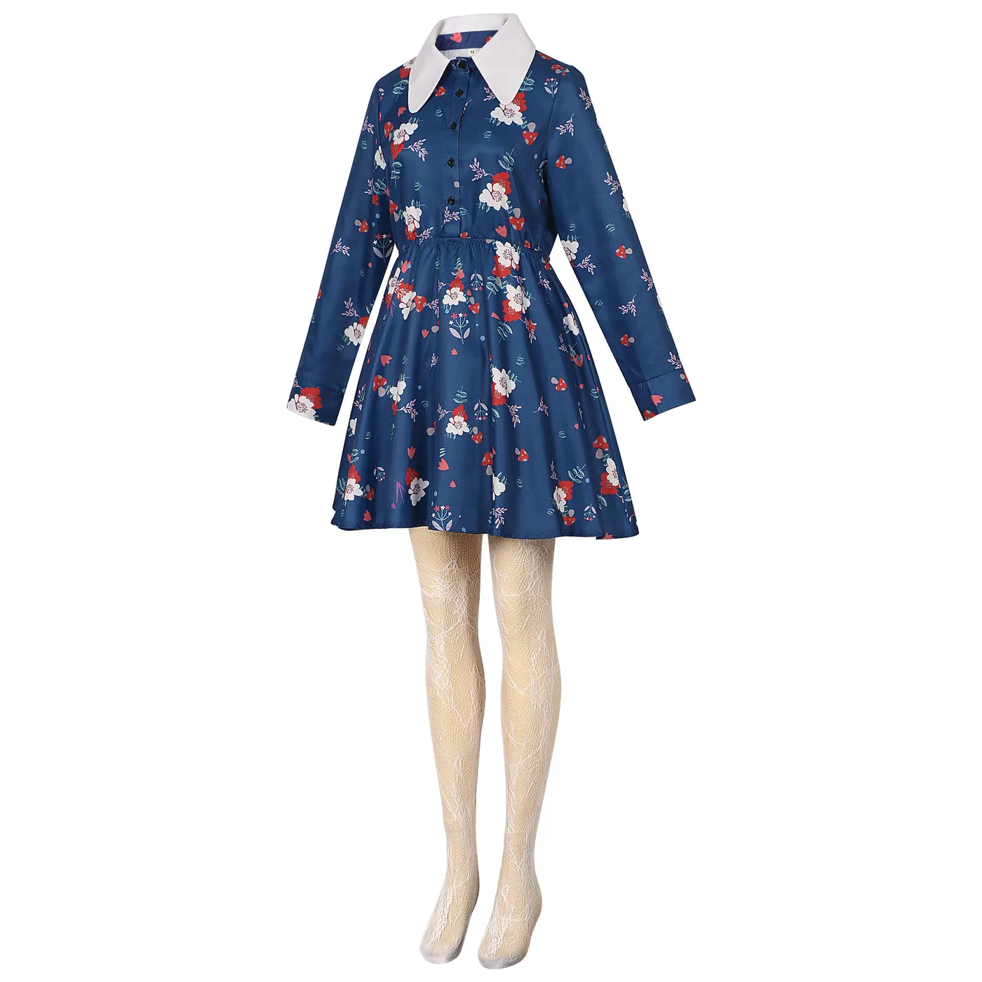 Halloween Joker 2 Harley Quinn Floral Dress Cosplay Costume detail 2