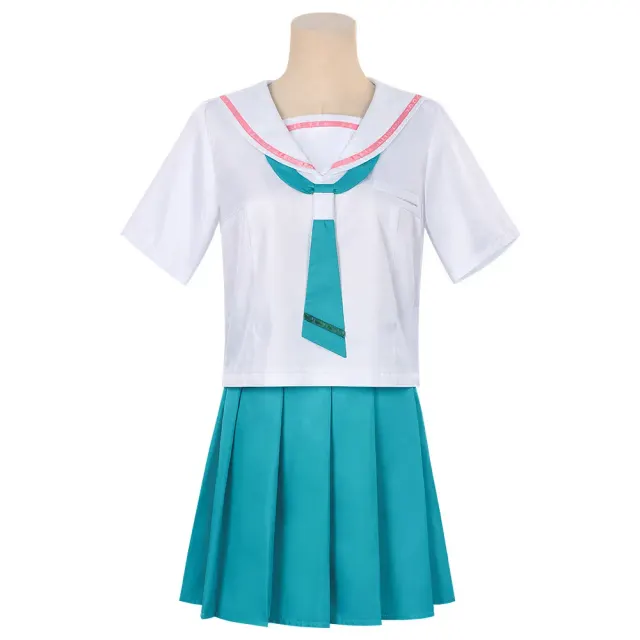 Kaguya Hime Sakura Print JK Sailor Cosplay Costume detail 1