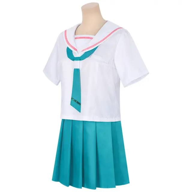 Kaguya Hime Sakura Print JK Sailor Cosplay Costume detail 3