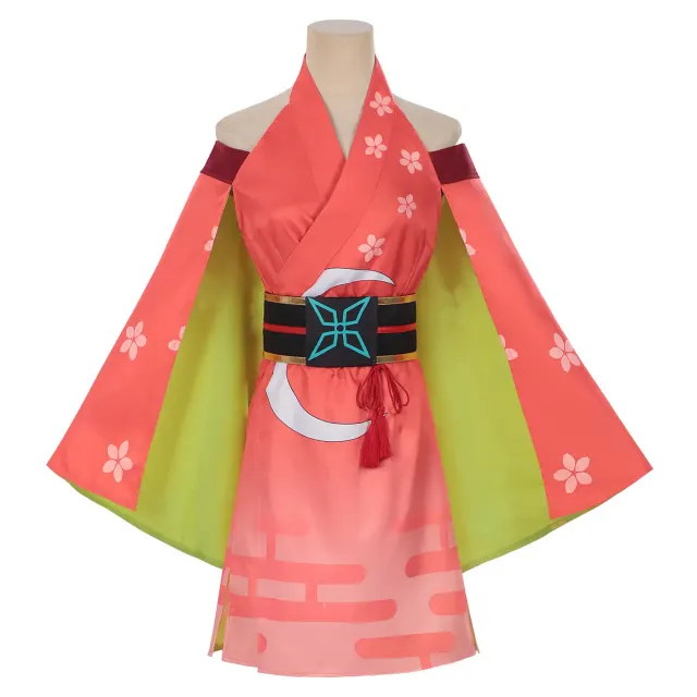Kaguya Tsukimi Cherry Blossom Off-Shoulder Cosplay Costume detail 1