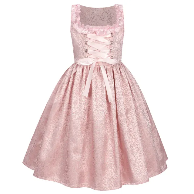 Kids Bavarian Dirndl Oktoberfest Halloween Costume Dress detail 2