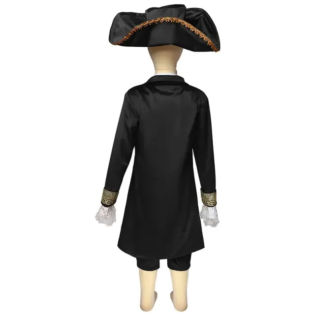 Ensemble de déguisement pirate des Caraïbes et président pour enfants détail 22