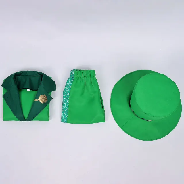 Kids Irish Elf Costume Set with Shamrock Detail detail 1