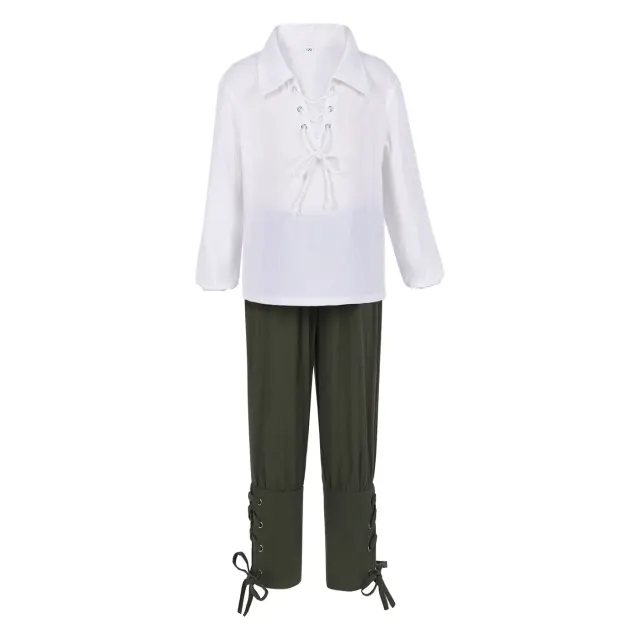Kids Medieval Pirate Shirt and Cropped Pants Set detail 8