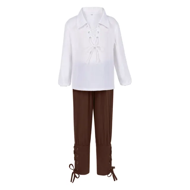 Kids Medieval Pirate Shirt and Cropped Pants Set detail 13