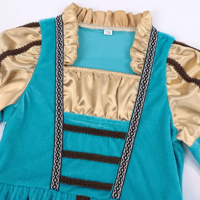 Kids Medieval Princess Cosplay Dress for Halloween Parties detail 5